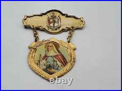 GOD SAVE POLAND Religious Pin Badge Medal Vintage Antique RARE Boze Zbaw Polske