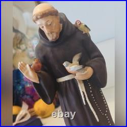 GOEBEL Porcelain Figure Fine Original Vintage Art Statue Saint Francis of Assisi