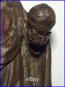 Genuine ANTIQUE Poly-chrome European Painted Religious figure CHRIST
