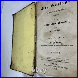 German 1843 Antique Christian Book The Saints in Their Walk Before God Wirth