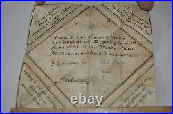 German Christian Church Baptism Religious Bible Invitation Antique VTG 1800s