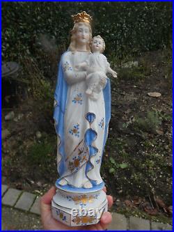 German bisque porcelain madonna statue figurine religious