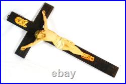 Giant Vintage Religious Crucifix Nun's Convent Wall Hanging Christus Cross 29