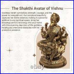 Goddess Varahi Amman Antique Bronze Sculpture 6 Inch Handcrafted Decor