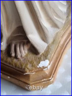 Gorgeous French antique Saint Joseph Jesus statue religious