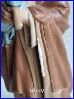 Gorgeous French antique Saint Joseph Jesus statue religious