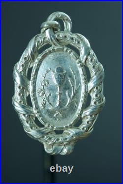 Gorgeous silver French antique Religious Medal Pendant Chalice signed A Penin Gorgeous silver French antique Religious Medal Pendant Chalice signed A Penin