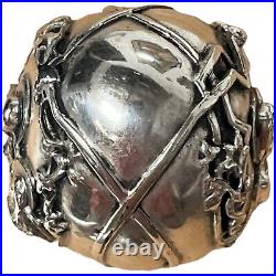 Greek Orthodox Sterling Silver Clad Ag 999 Egg Paperweight Religious Saints Halo