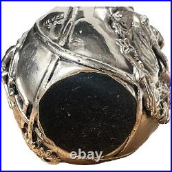 Greek Orthodox Sterling Silver Clad Ag 999 Egg Paperweight Religious Saints Halo