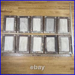 Group Of 10 Antique Religious Images On Canvas 9 1/4x13 Jesus Carrying Cross