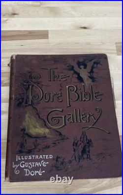 Gustave Dore Bible Gallery1883 Large Antique Book Gothic Religious Illustrations