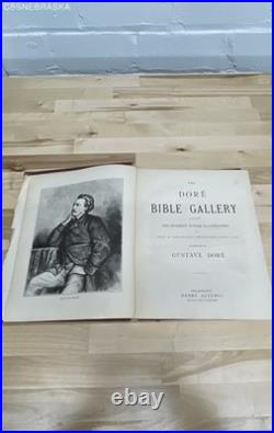 Gustave Dore Bible Gallery1883 Large Antique Book Gothic Religious Illustrations