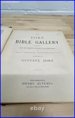 Gustave Dore Bible Gallery1883 Large Antique Book Gothic Religious Illustrations