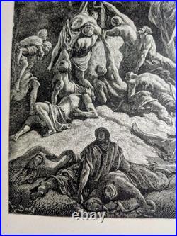 Gustave Dore The Brazen Serpent Antique Bible Wood Engraving L Dumont 1883