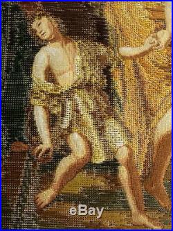 HUGE TRAMME Preworked Needlepoint Canvas KIT ART MASTERPIECE Religious ANTIQUE