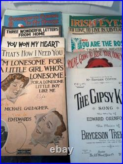 HUGE Vintage Antique Sheet Music Lot Of 74 From The Early To Mid 1900s NICE