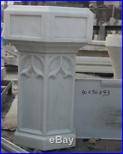 Hand Carved Marble Baptismal, Religious Church Furnishings, Gothic