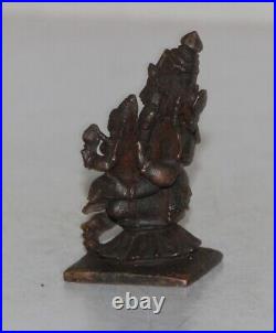 Hindu Religious Icon, Old Copper Lord VISHNU Statue Solid Rare to find Figures