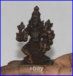 Hindu Religious Icon, Old Copper Lord VISHNU Statue Solid Rare to find Figures