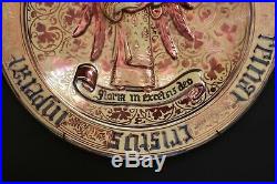 Hispano Moresque Lusterware Religious Angel Charger Plate La Ceramo Factory 19c