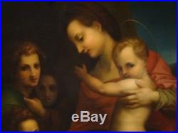 Huge 17th Century Italian Old Master Renaissance Virgin & Child Antique Painting