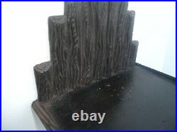 Huge Antique Black Forest Carved Wall Chapel For (religious) Statue Figurine