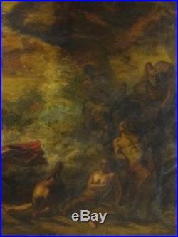 Huge Fine 17th Century Italian Old Master Apocalypse Antique Oil Painting