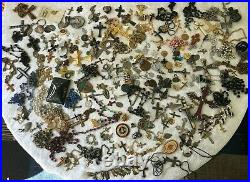 Huge Lot Over 5 Lbs. Antique Vintage Catholic Religious Holy Medals Pendants