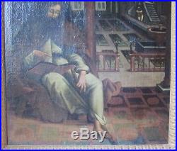 Huge Museum-Quality 17th C. Oil Painting of Christian Saint antique