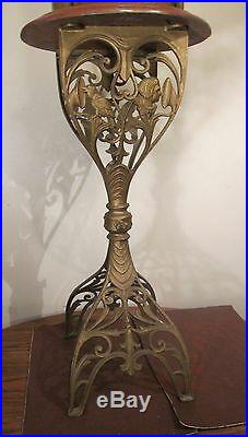Huge rare antique 1800's cast iron wood glass floor religious church tabernacle