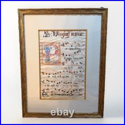 Illuminated Manuscript Leaf Spain Circa 1450 Virgini Mariae Virgin Mary 1/1