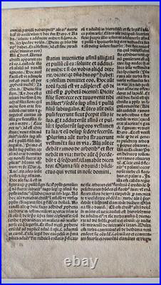 Incunabula 1495 Jezus enters Jeruzalem, hand-colored woodcut, old Bible