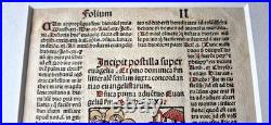 Incunabula 1495 Jezus enters Jeruzalem, hand-colored woodcut, old Bible