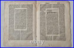 Incunabula 1495 Jezus enters Jeruzalem, hand-colored woodcut, old Bible