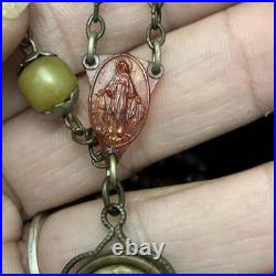 Irish Horn Rosary Antique Vintage 1900's Beautiful Catholic Prayer Religious