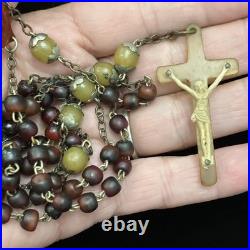 Irish Horn Rosary Antique Vintage 1900's Beautiful Catholic Prayer Religious