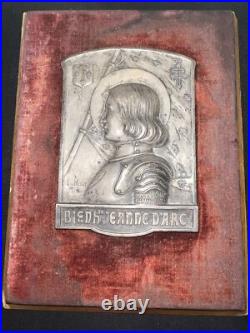Jeanne D'arc Joan Of Arc Rare Antique French L. De Helly Religious Icon Plaque