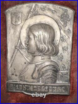 Jeanne D'arc Joan Of Arc Rare Antique French L. De Helly Religious Icon Plaque