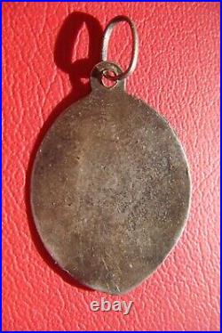 Jesus on Cross Handmade Rare Silver Old Antique Religious Medal Pendant