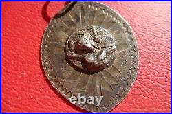 Jesus on Cross Handmade Rare Silver Old Antique Religious Medal Pendant