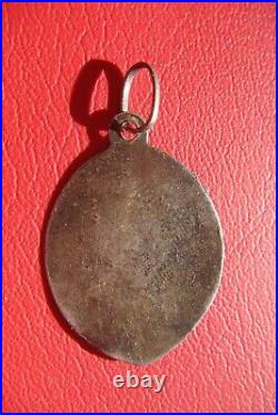 Jesus on Cross Handmade Rare Silver Old Antique Religious Medal Pendant