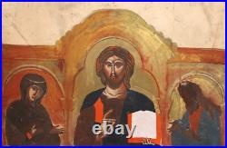 Juesus Christ Antique Religious Gouache Painting