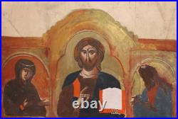 Juesus Christ Antique Religious Gouache Painting