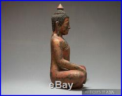 Khmer Antique Style Teak Buddha 19th Century Cambodian XXcm/XX