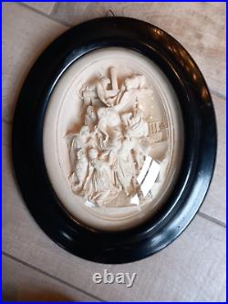 LARGE Antique Meerschaum Religious Relic, jesus from the cross