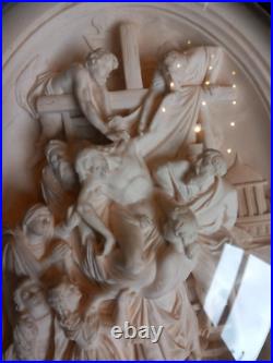 LARGE Antique Meerschaum Religious Relic, jesus from the cross