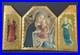 LARGE-Vintage-Italy-GOLD-Religious-MADONNA-TRIPTYCH-PLAQUE-Florentine-Antique-01-qy