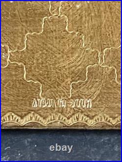 LARGE Vintage Italy GOLD Religious MADONNA TRIPTYCH PLAQUE Florentine Antique