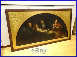Large 18th Century Italian Old Master Lamentation Of Christ Antique Oil Painting