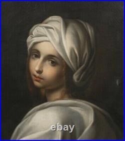 Large 18th Century Italian Old Master Sybil Portrait Antique Oil Painting RENI